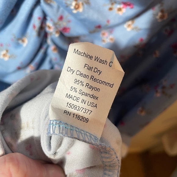 𝅺velvet Torch Womens Blue Floral Long Sleeve Bodycon Maxi Dress - Picture 9 of 10